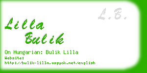 lilla bulik business card